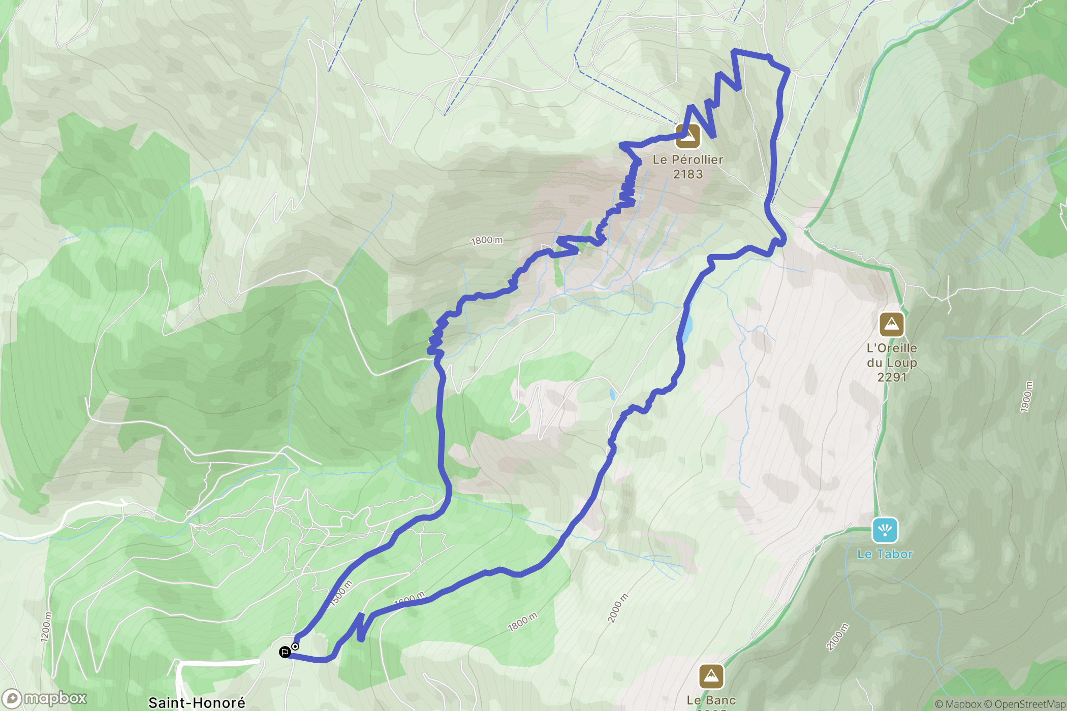 Villard-Saint-Christophe : carte du parcours de randonnée - France