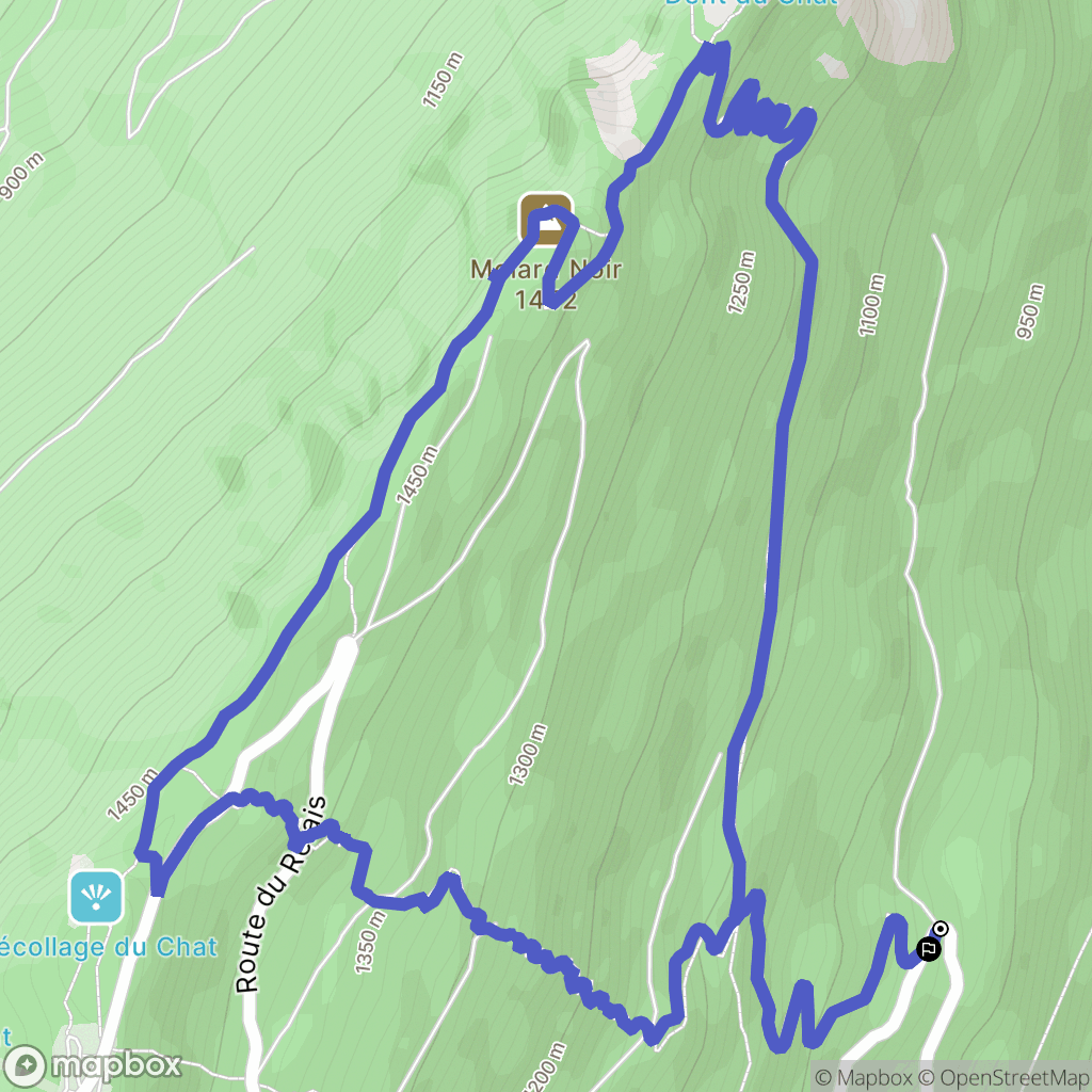 Le Bourget-du-Lac : carte du parcours de randonnée - France