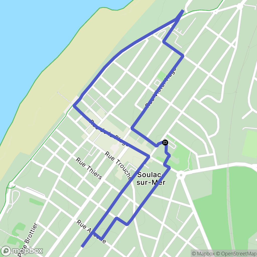Soulac-sur-Mer : carte du parcours de randonnée - France