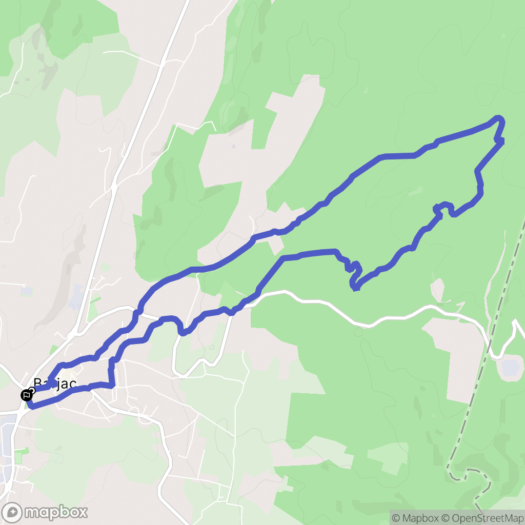 Barjac : carte du parcours de randonnée - France
