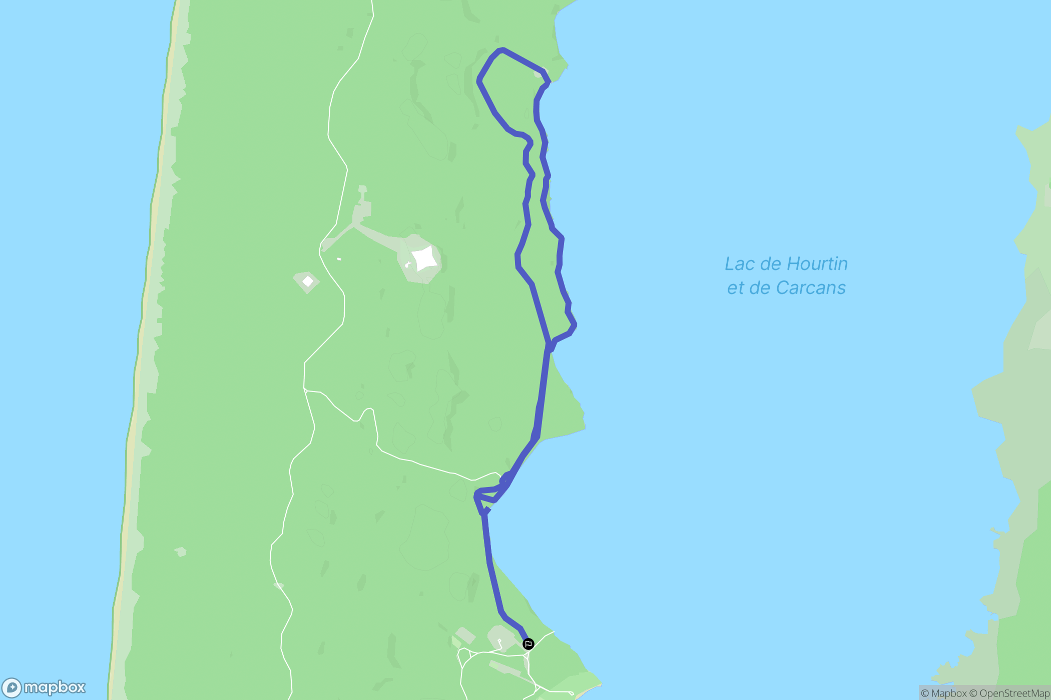 Bombannes : carte du parcours de randonnée - France