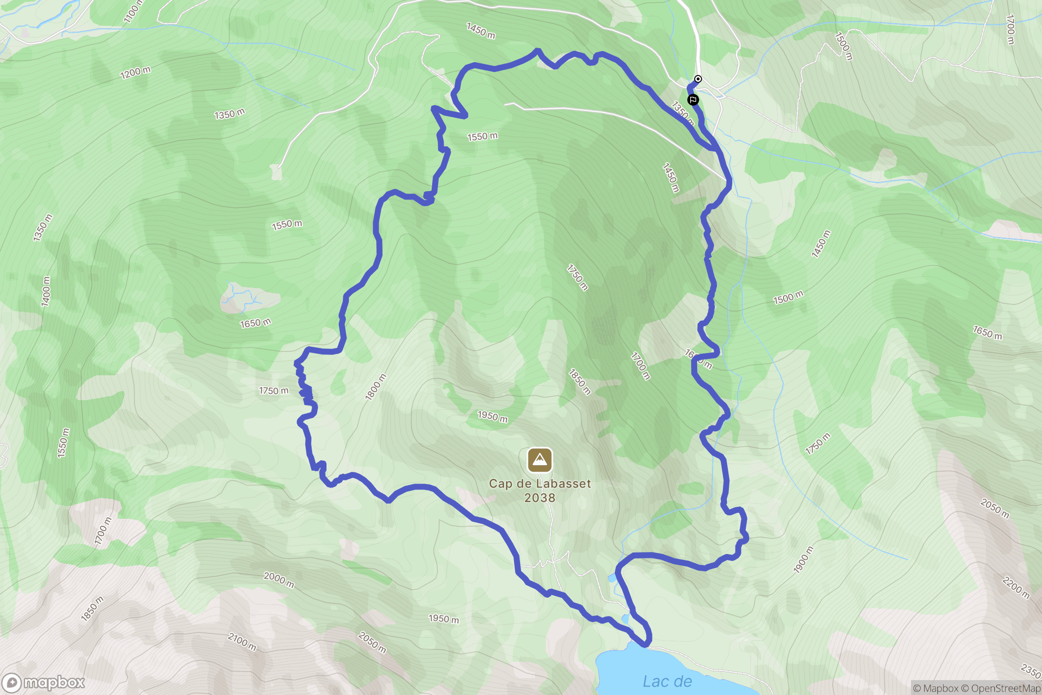 Bagnères-de-Bigorre : carte du parcours de randonnée - France