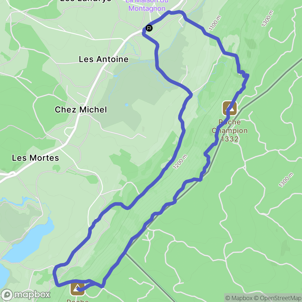 Chapelle-des-Bois : carte du parcours de randonnée - France