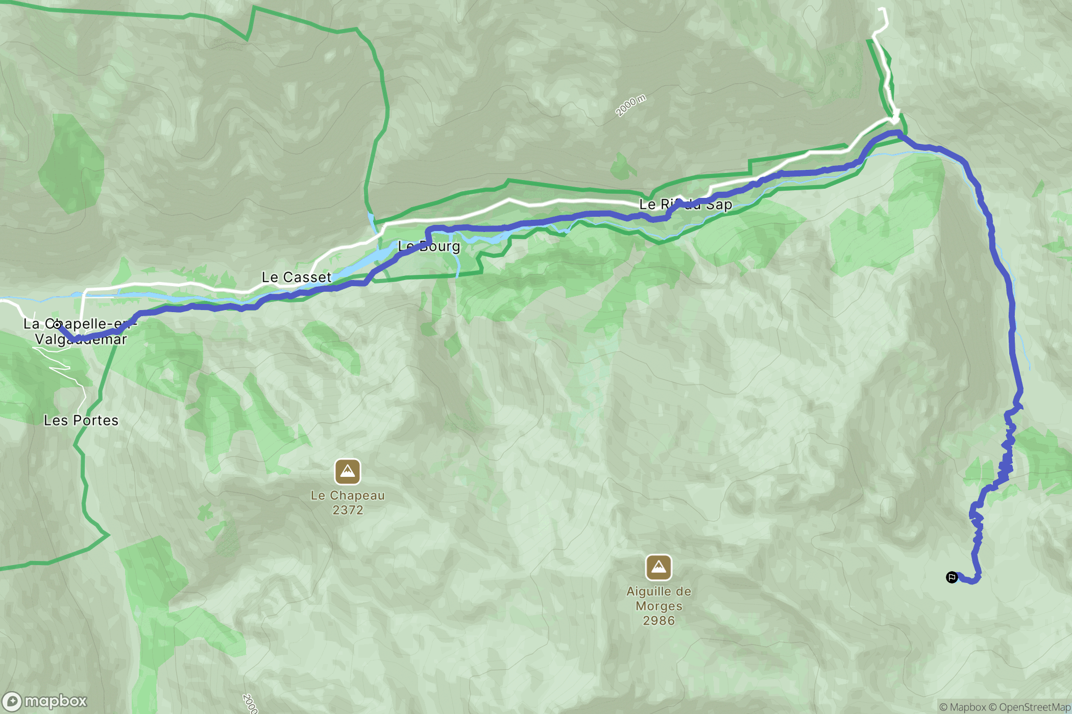 La Chapelle-en-Valgaudémar: routekaart voor buitenactiviteiten - France