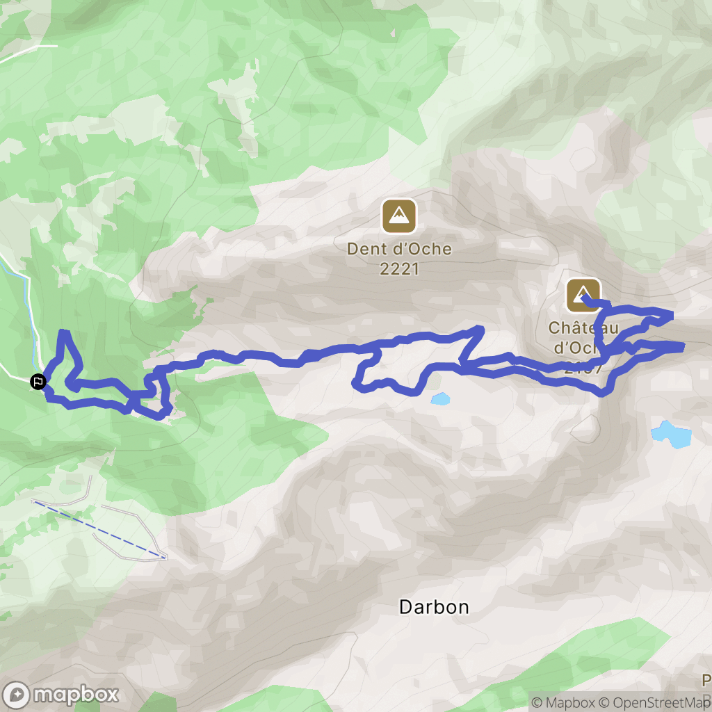 La Fétiuère, Bernex : carte du parcours de randonnée - France