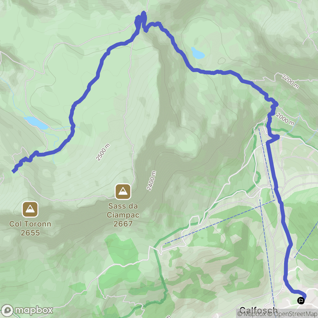 Colfosco : carte du parcours de randonnée - Italy