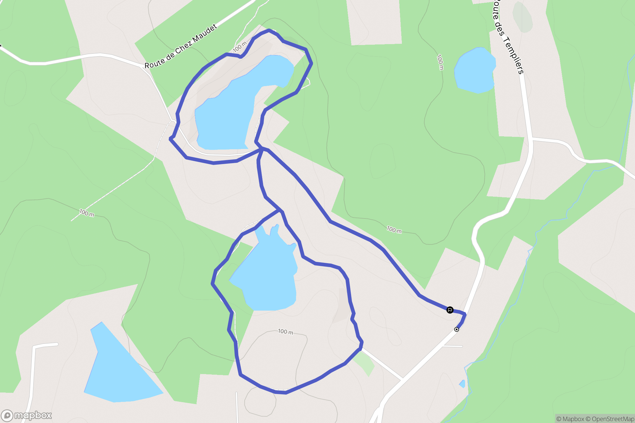 Guizengeard : carte du parcours de randonnée - France