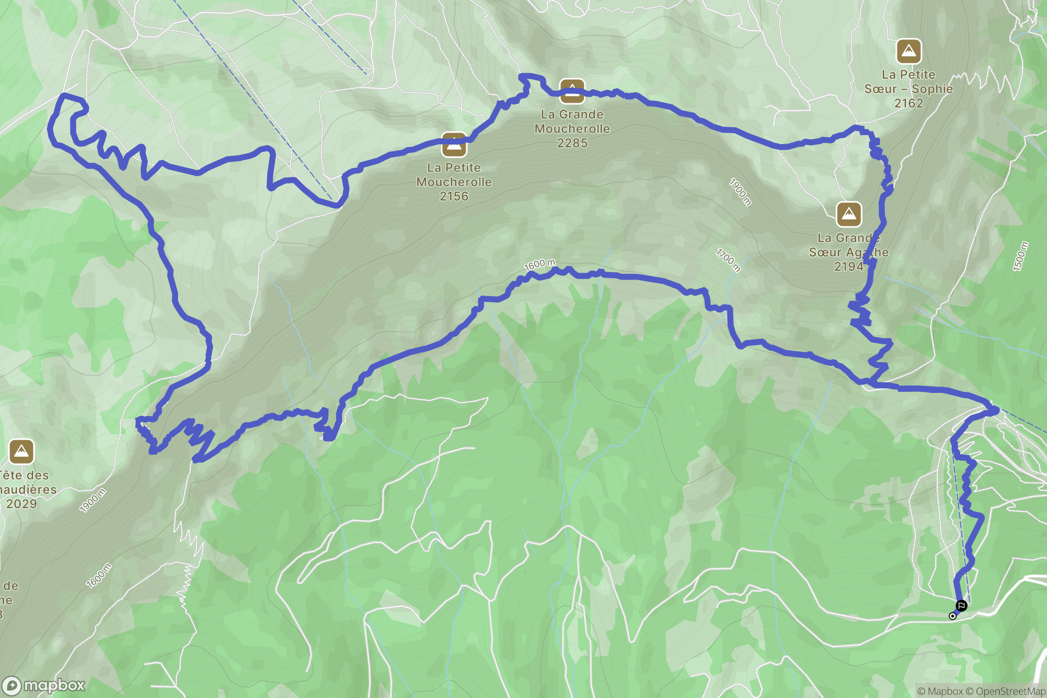 Château-Bernard : carte du parcours de randonnée - France