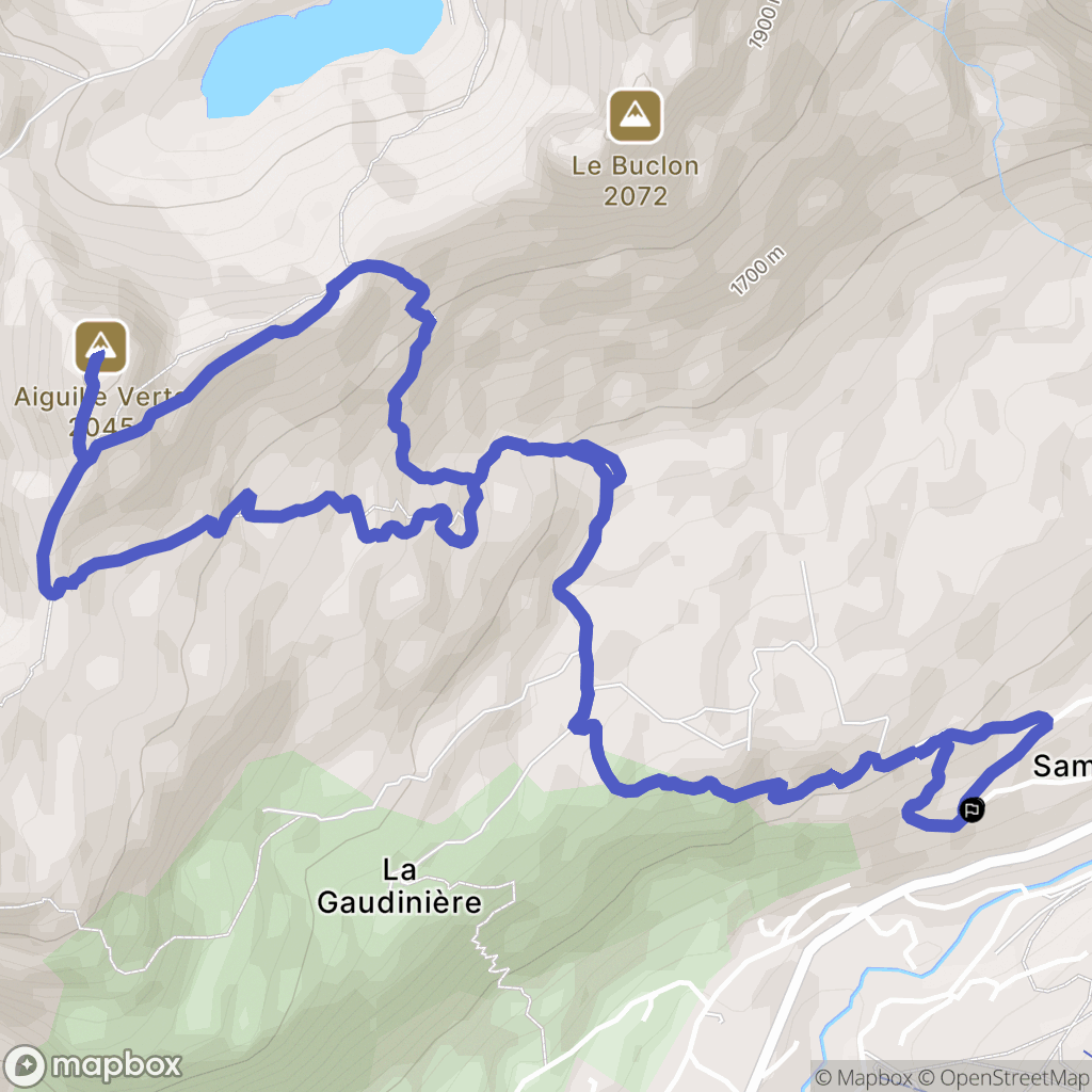 Chinaillon, Le Grand-Bornand : carte du parcours de randonnée - France