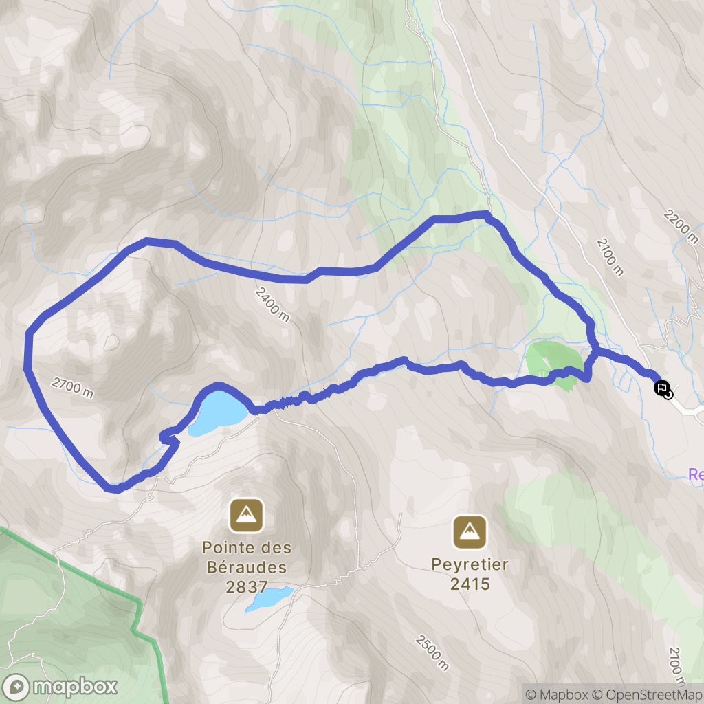 Cime de Laval, Névache : carte du parcours de randonnée - France