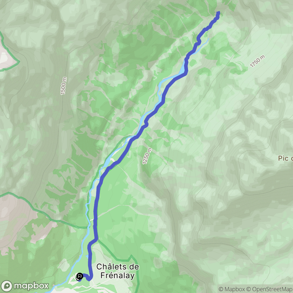 Plan des Lacs, Sixt-Fer-à-Cheval : carte du parcours de randonnée - France
