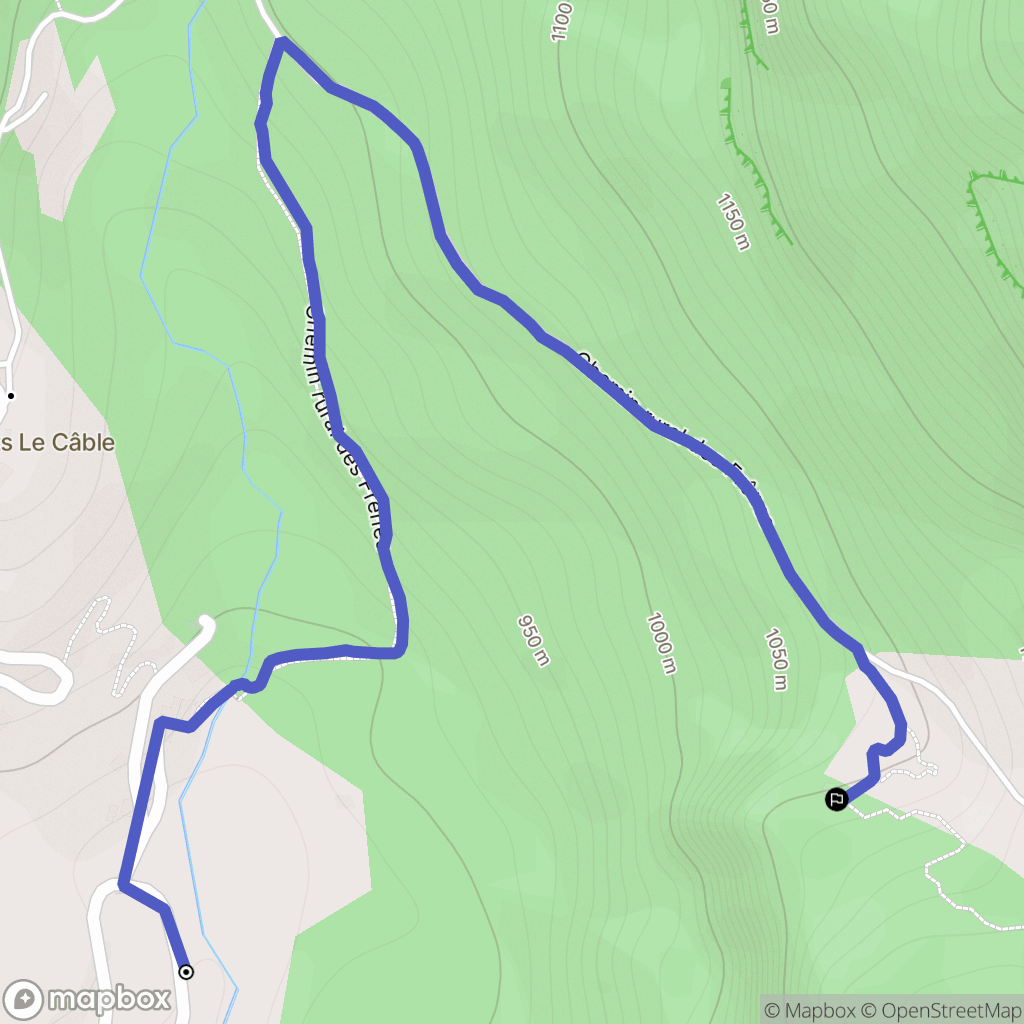 Servoz : carte du parcours de randonnée - France