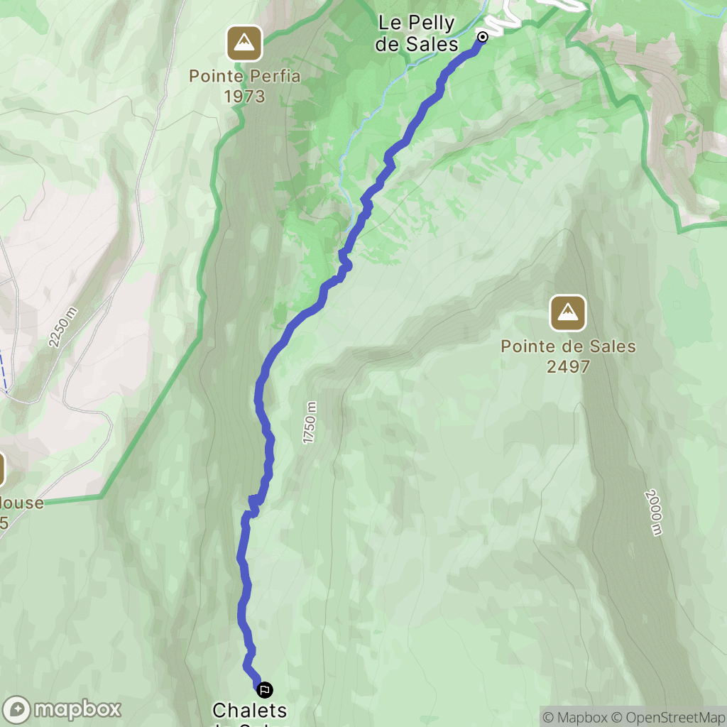 Sixt-Fer-à-Cheval : carte du parcours de randonnée - France