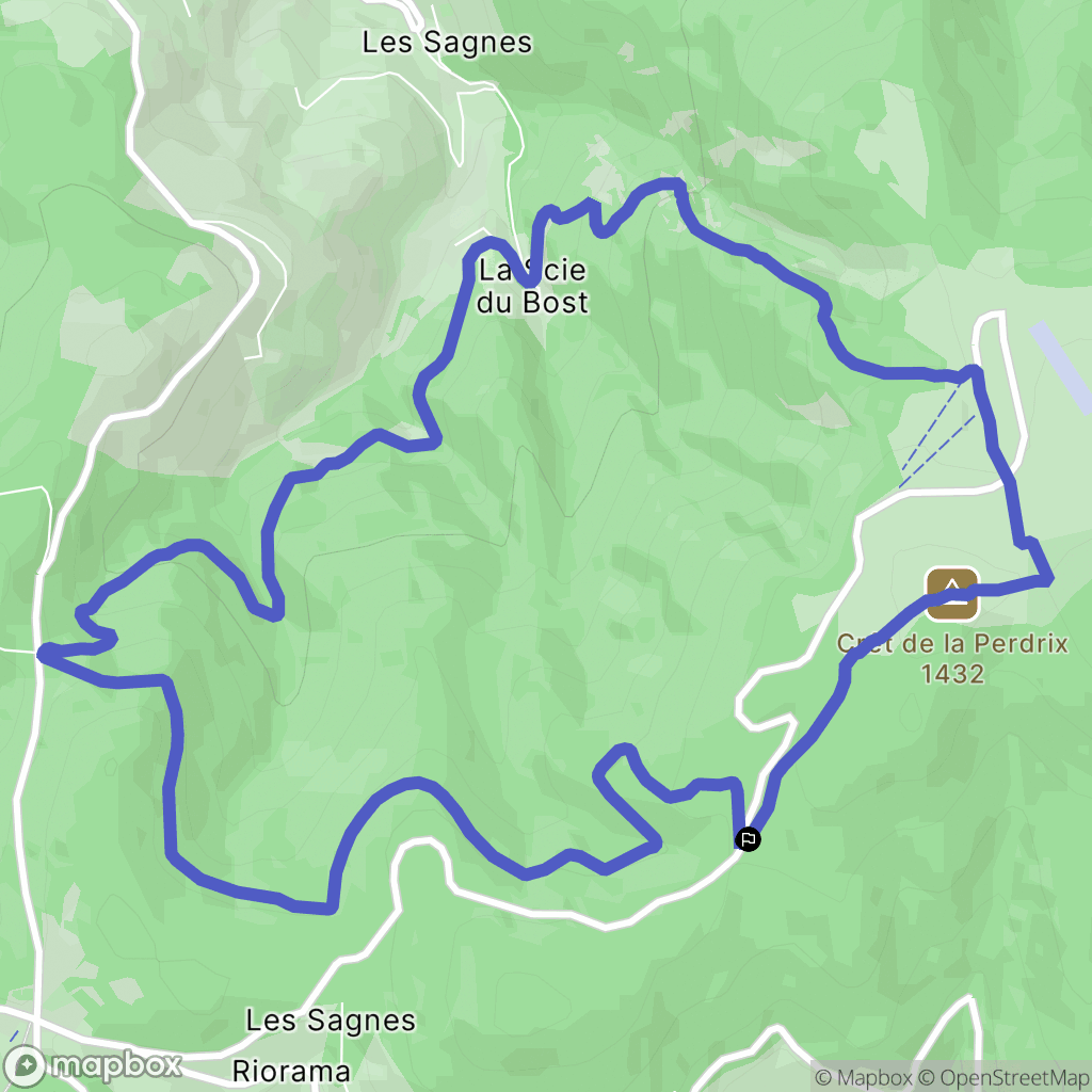 Le Bessat : carte du parcours de randonnée - France