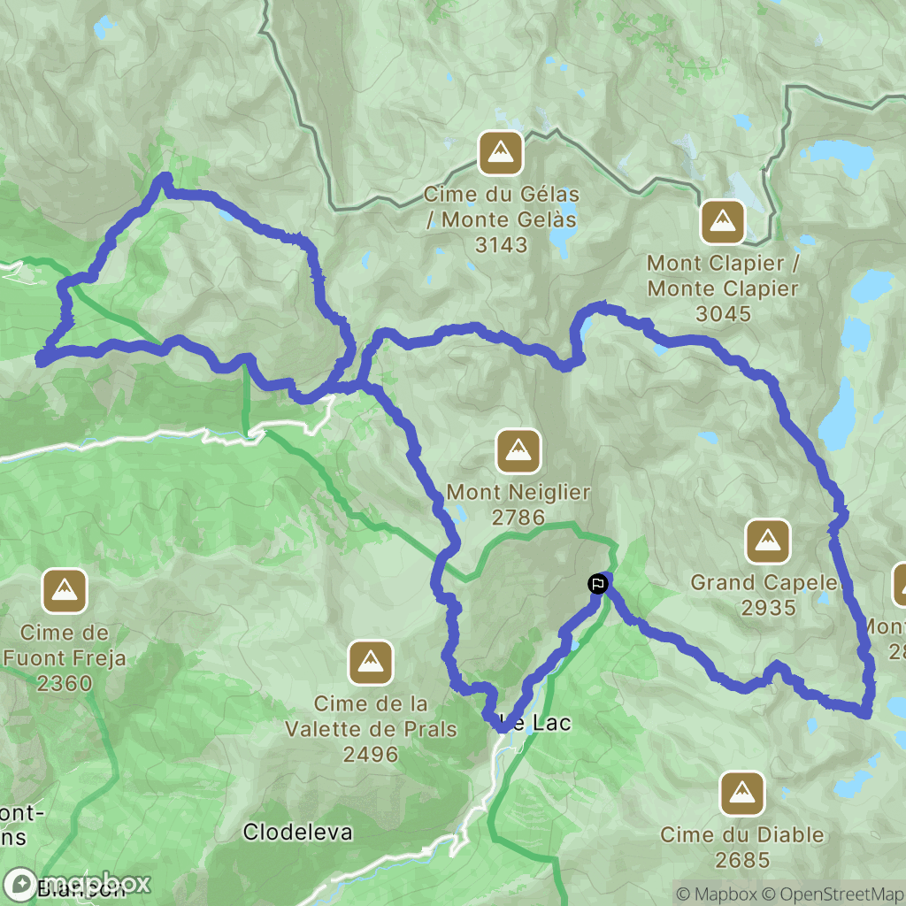 Gargaia, Belvédère : carte du parcours de randonnée - France