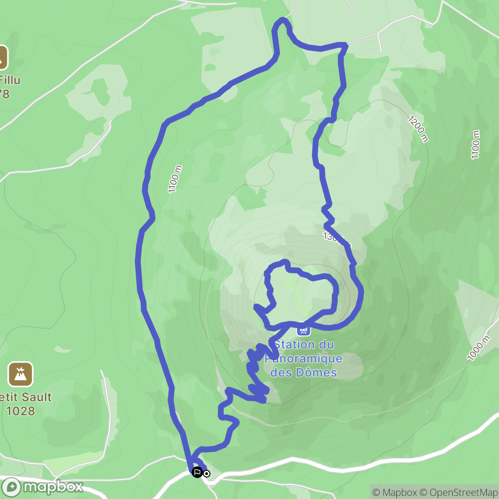 Orcines : carte du parcours de randonnée - France
