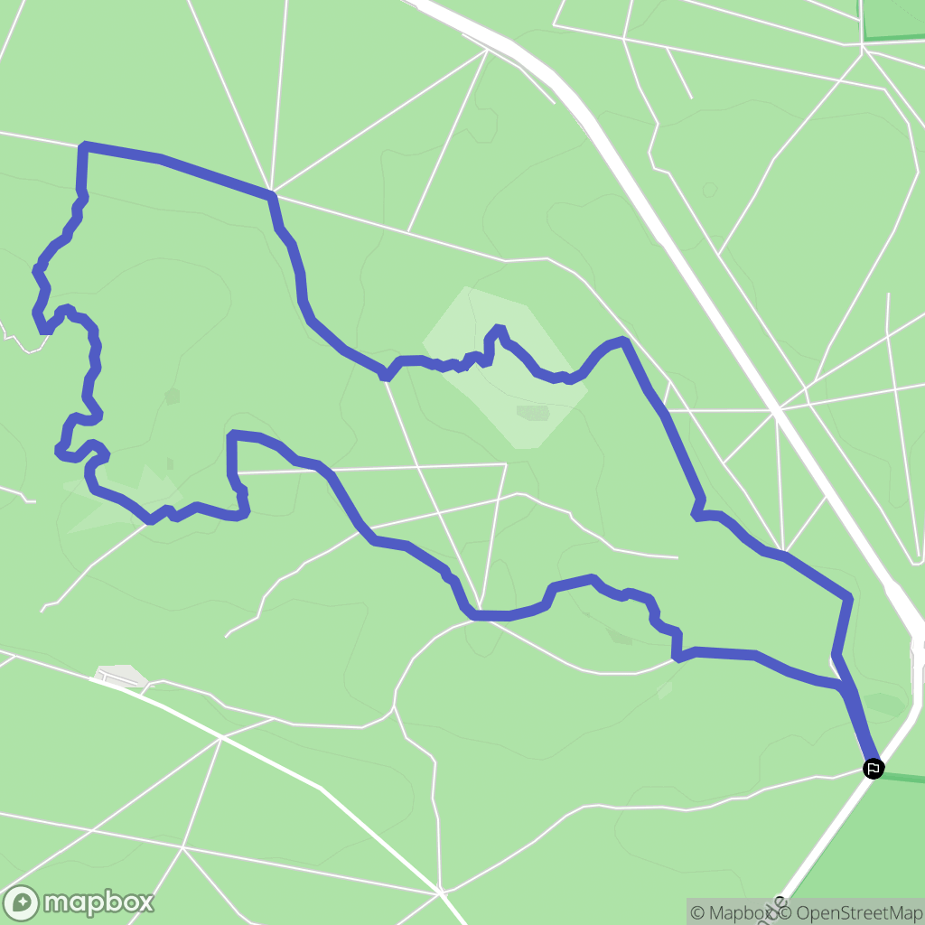Fontainebleau : carte du parcours de randonnée - France