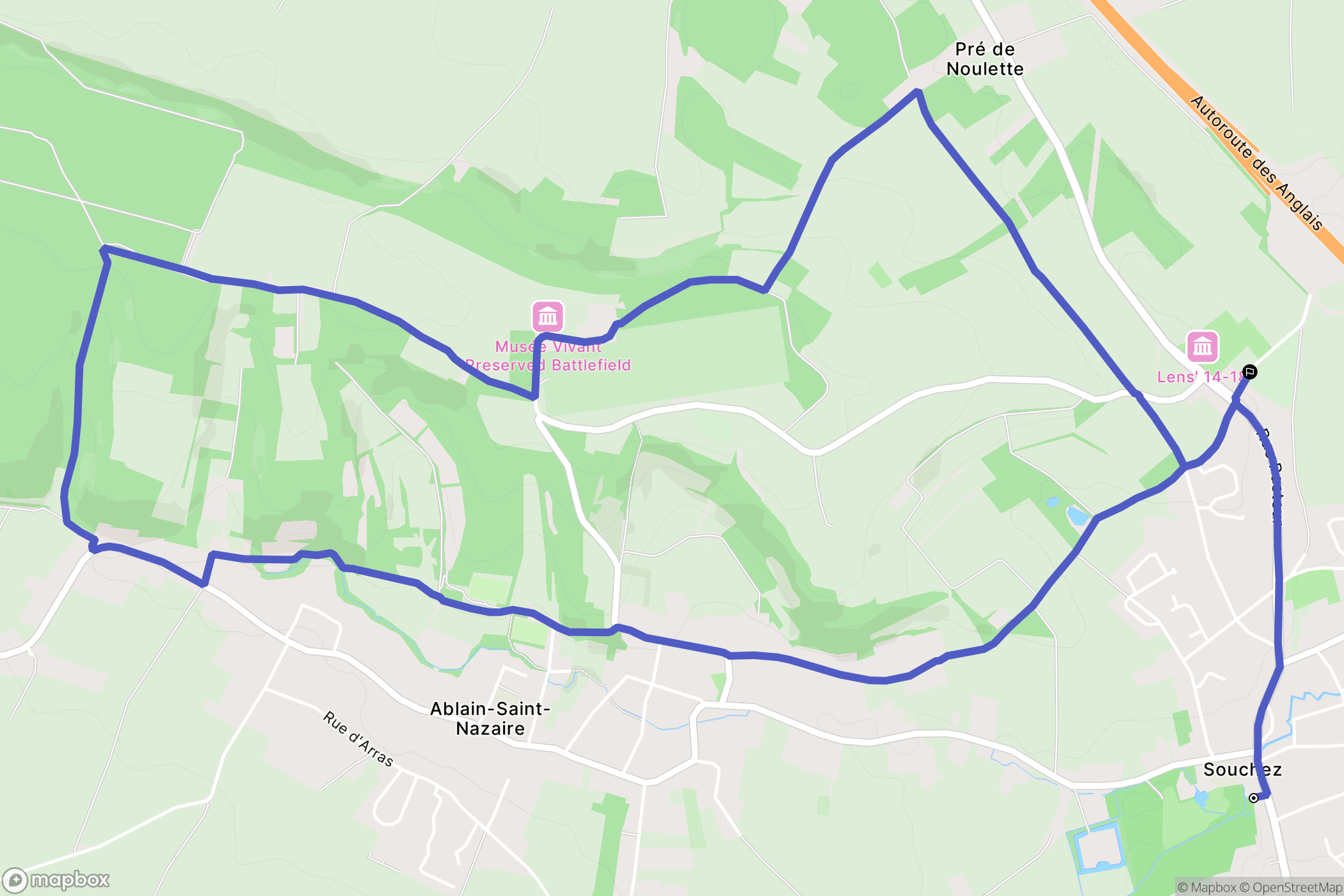 Souchez: routekaart voor buitenactiviteiten - France