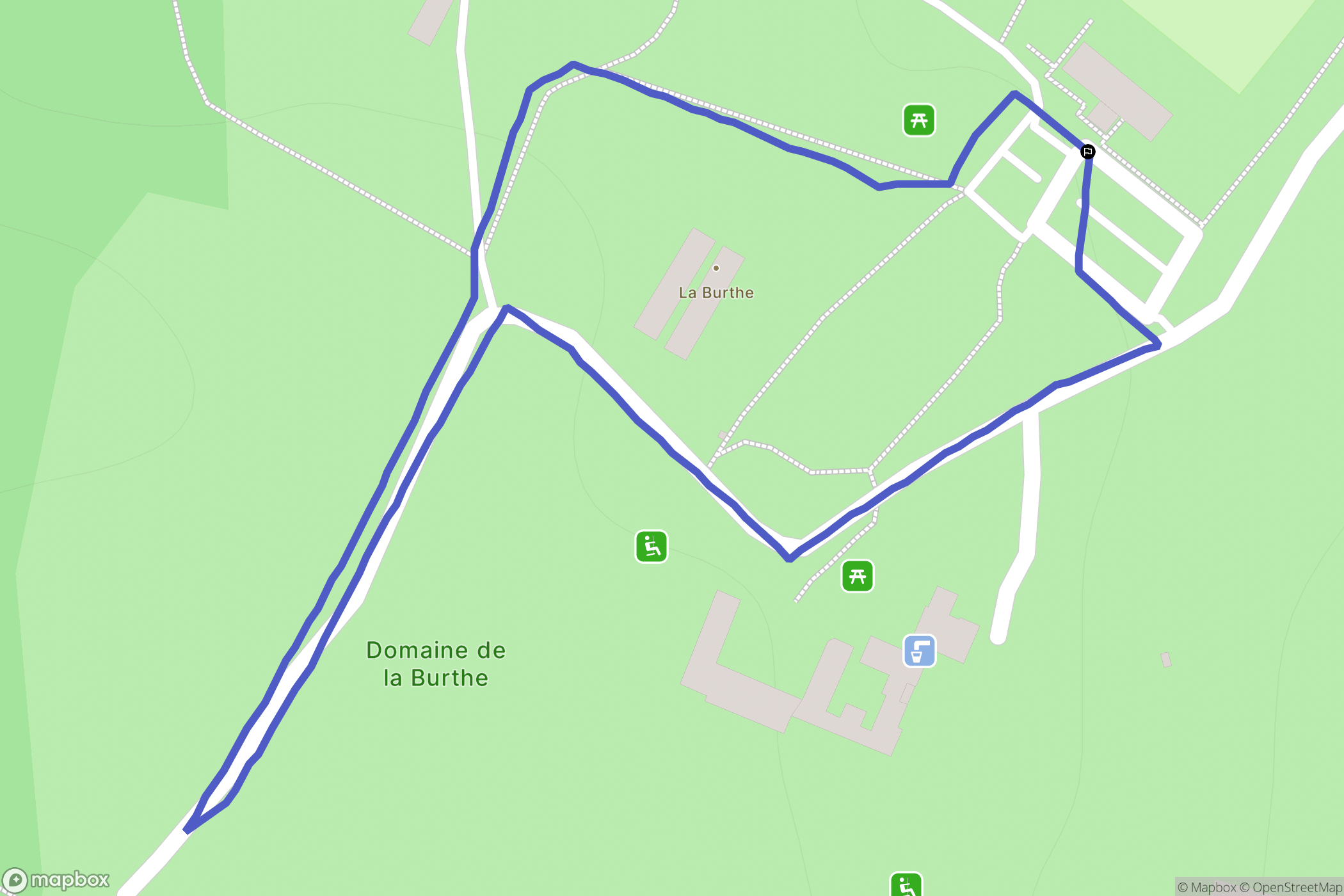 Floirac : carte du parcours de randonnée - France
