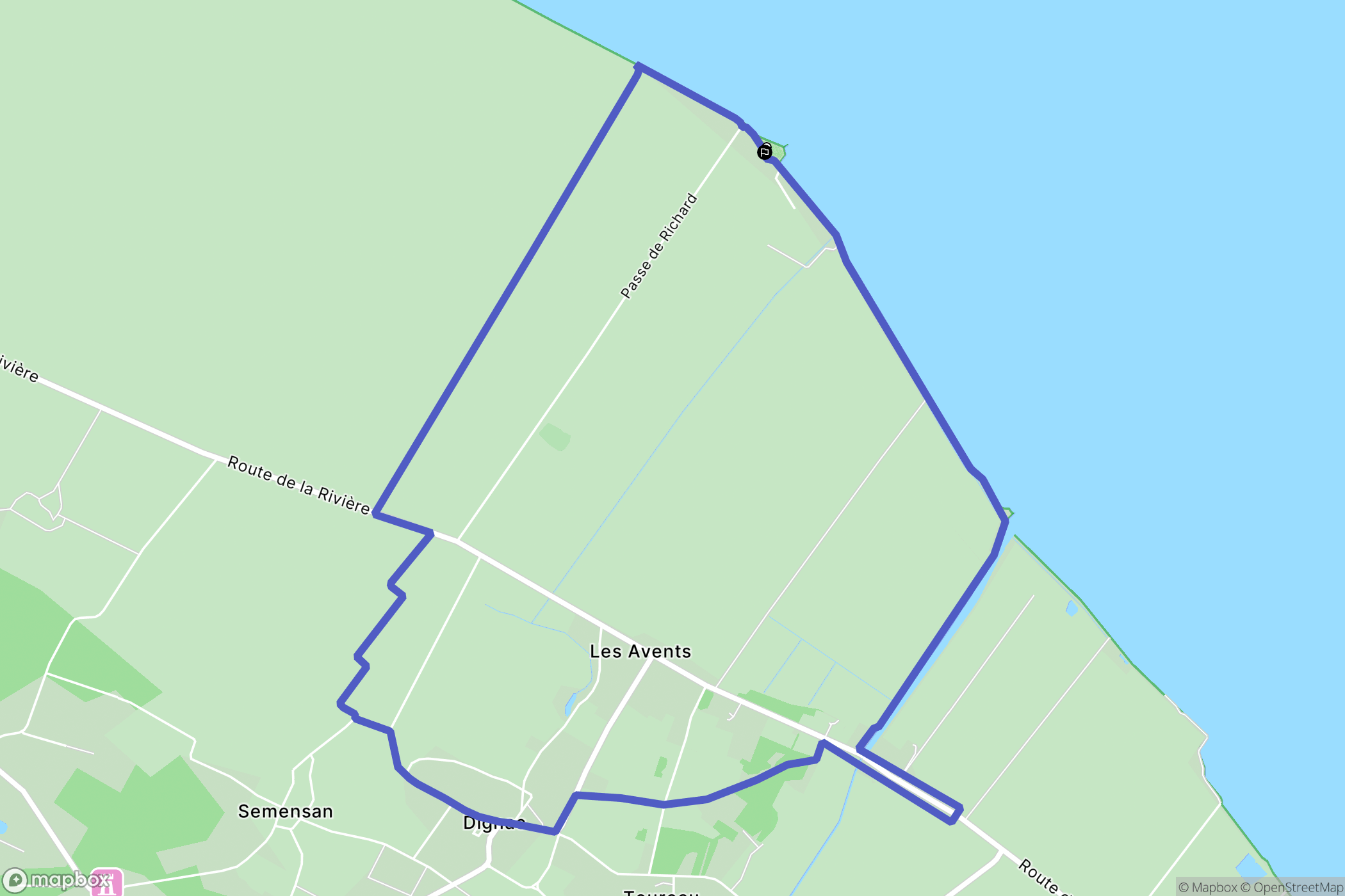 JAU-DIGNAC-ET-LOIRAC : carte du parcours de randonnée - France