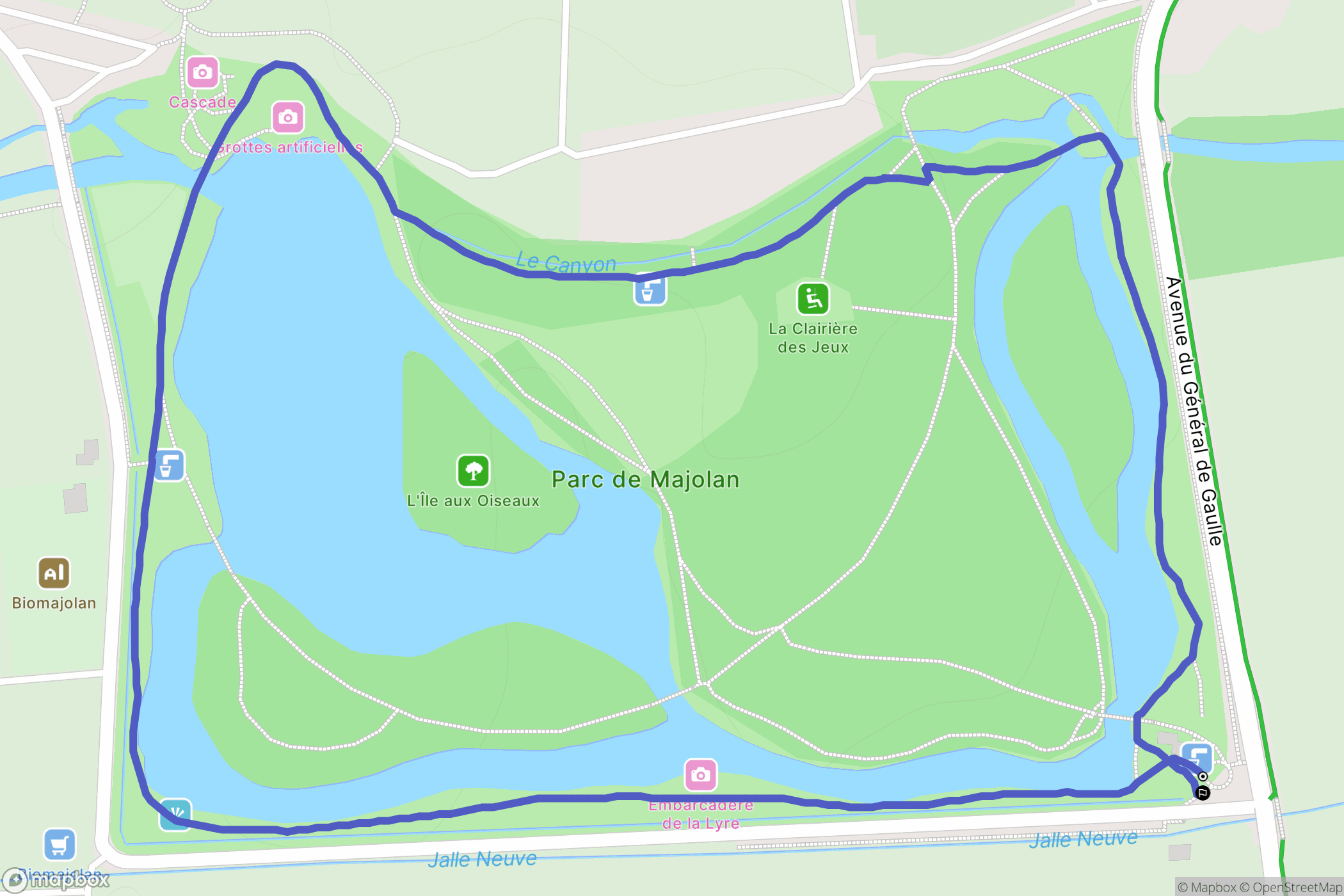 Blanquefort : carte du parcours de randonnée - France