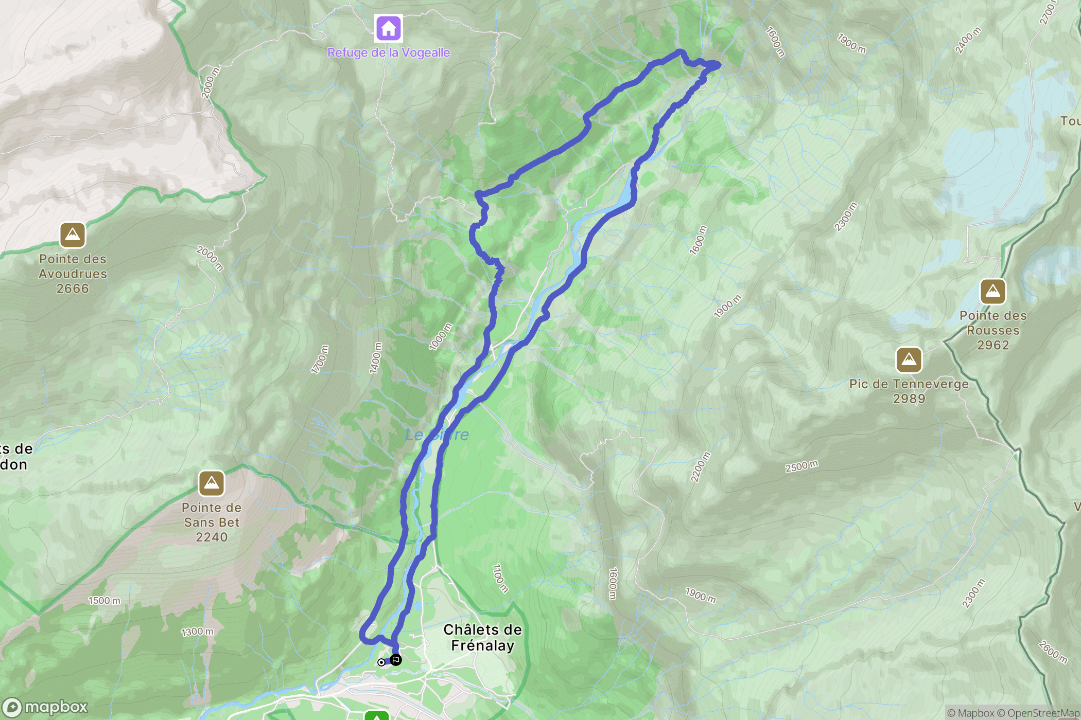 Sixt-Fer-à-Cheval : carte du parcours de randonnée - France