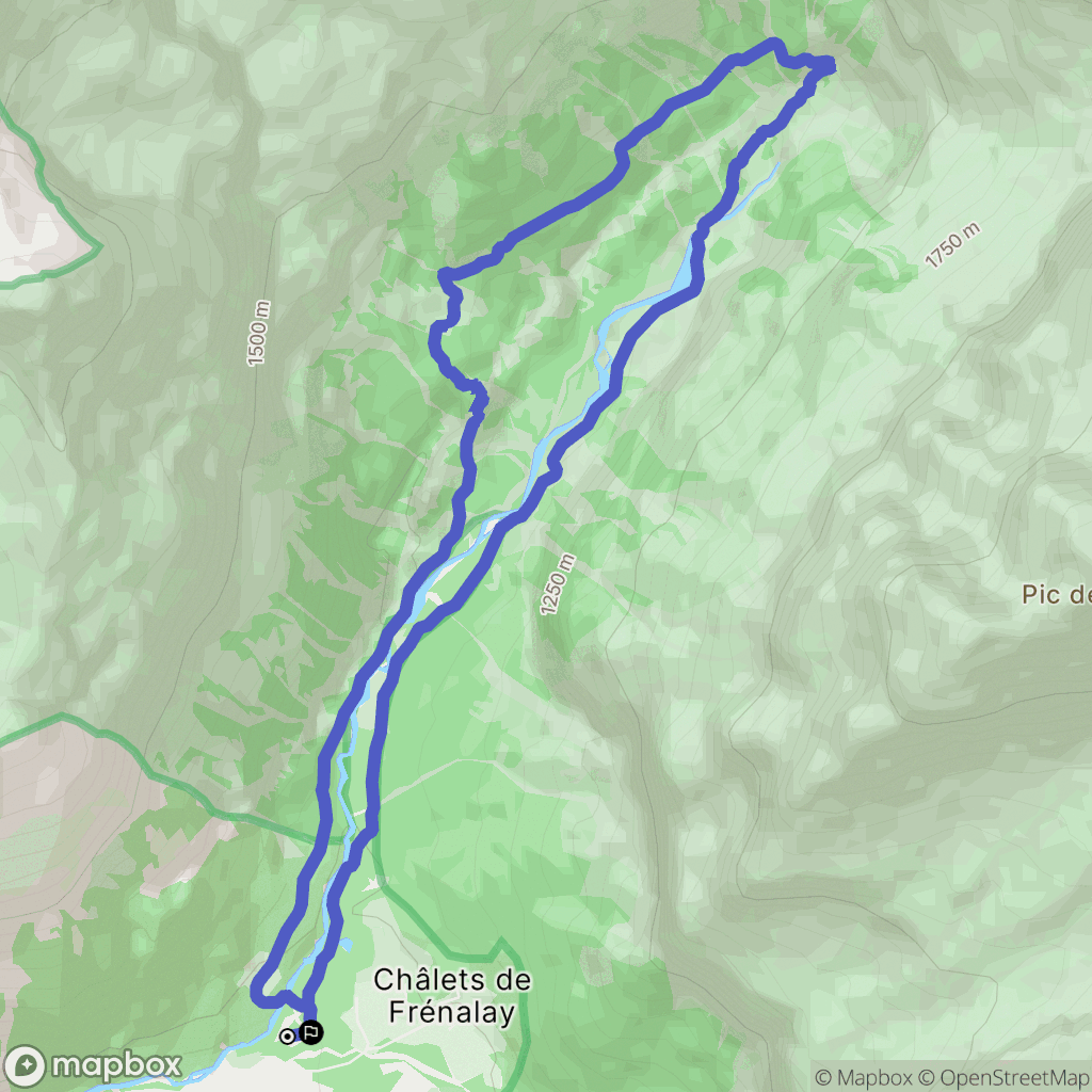 Sixt-Fer-à-Cheval : carte du parcours de randonnée - France