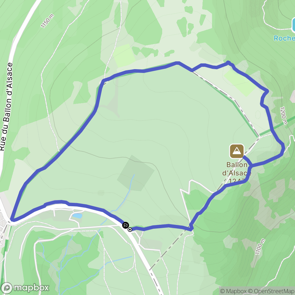 Saint-Maurice-sur-Moselle : carte du parcours de randonnée - France
