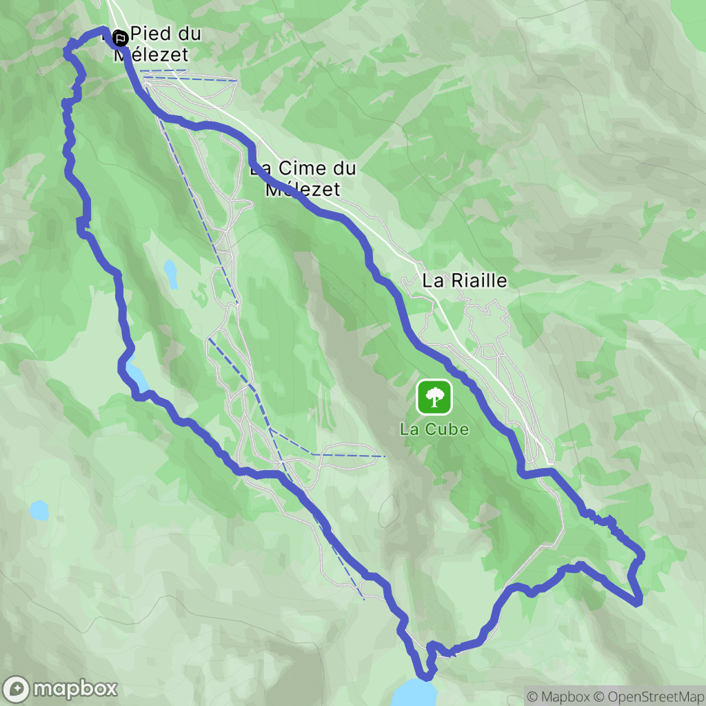Ceillac : carte du parcours de randonnée - France