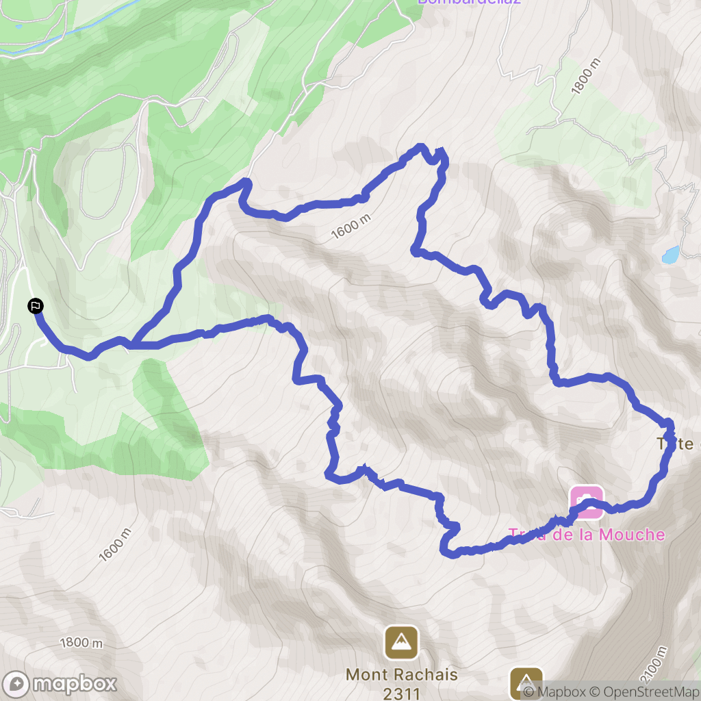 La Clusaz : carte du parcours de randonnée - France