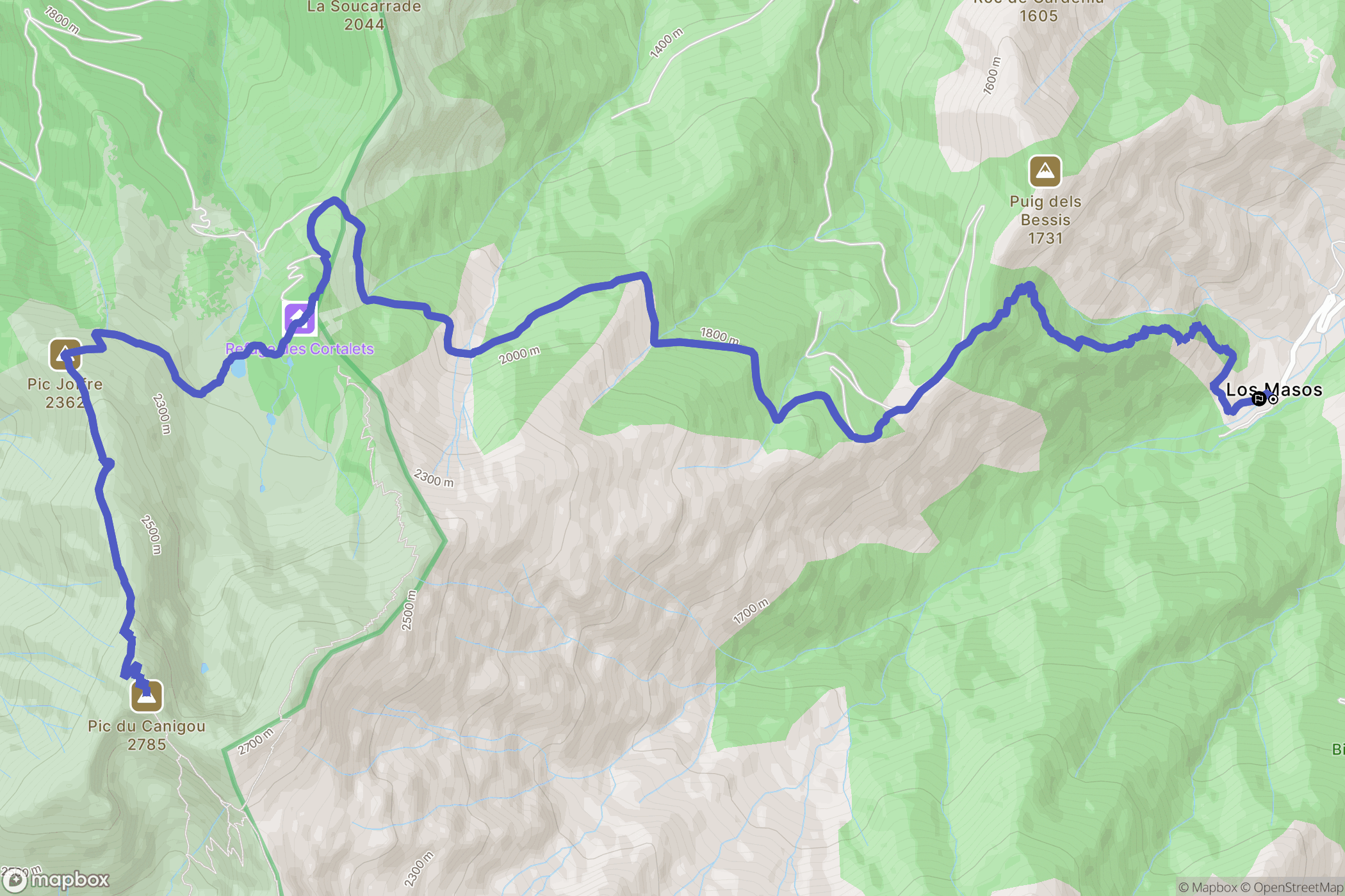 Valmanya : carte du parcours de randonnée - France