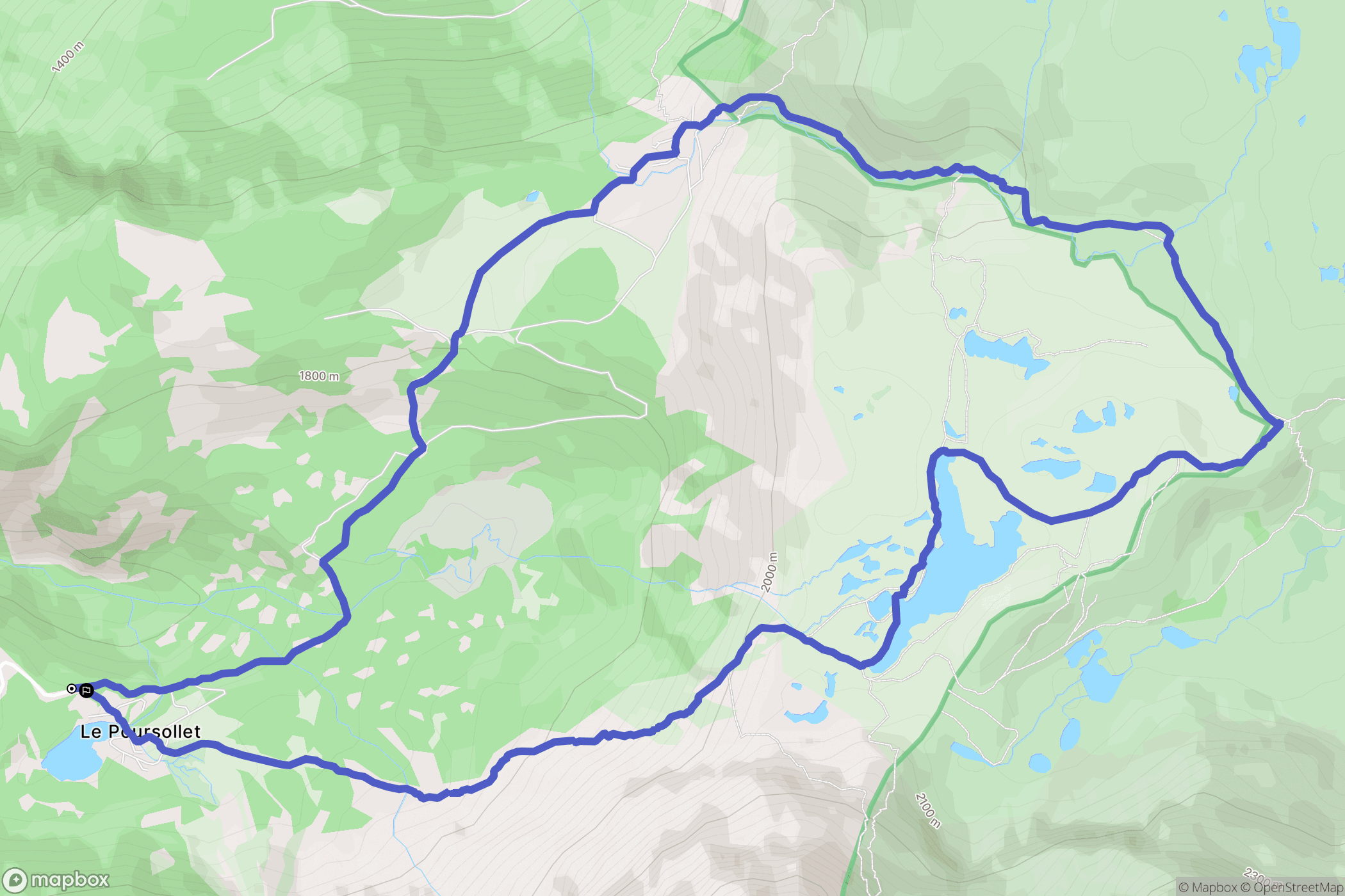La Morte (Alpe du Grand-Serre) : carte du parcours de randonnée - France