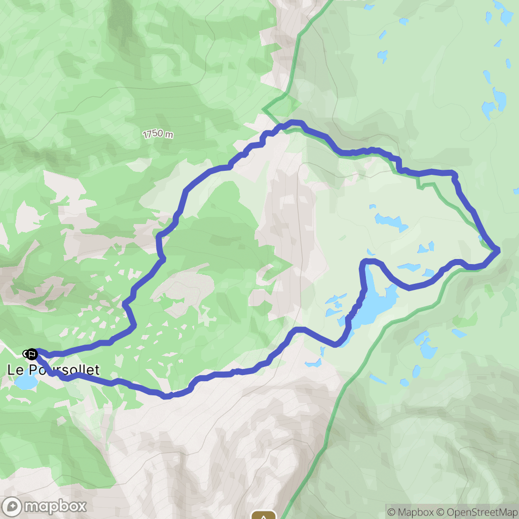 La Morte (Alpe du Grand-Serre) : carte du parcours de randonnée - France