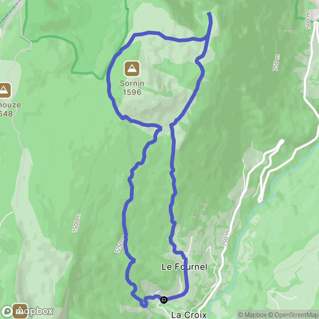Engins : carte du parcours de randonnée - France