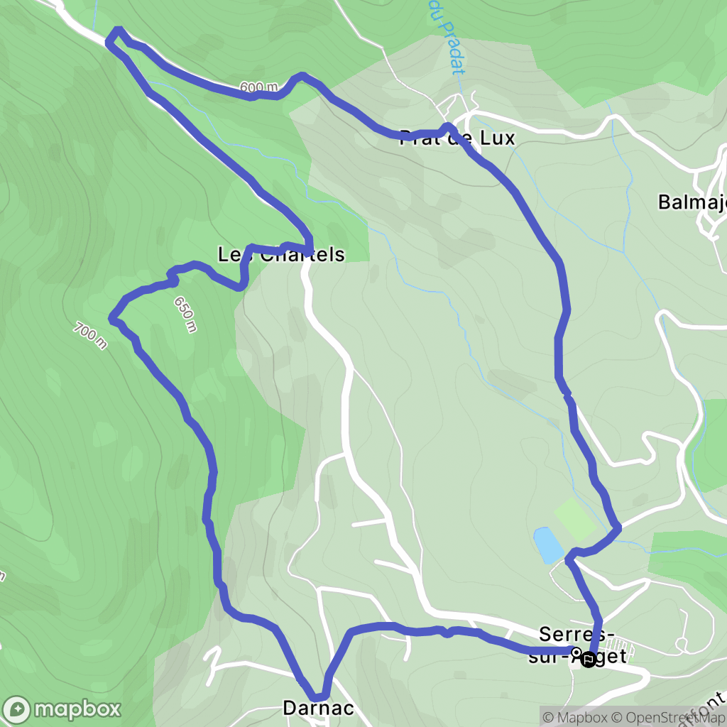 Serre-sur-Arget : carte du parcours de randonnée - France