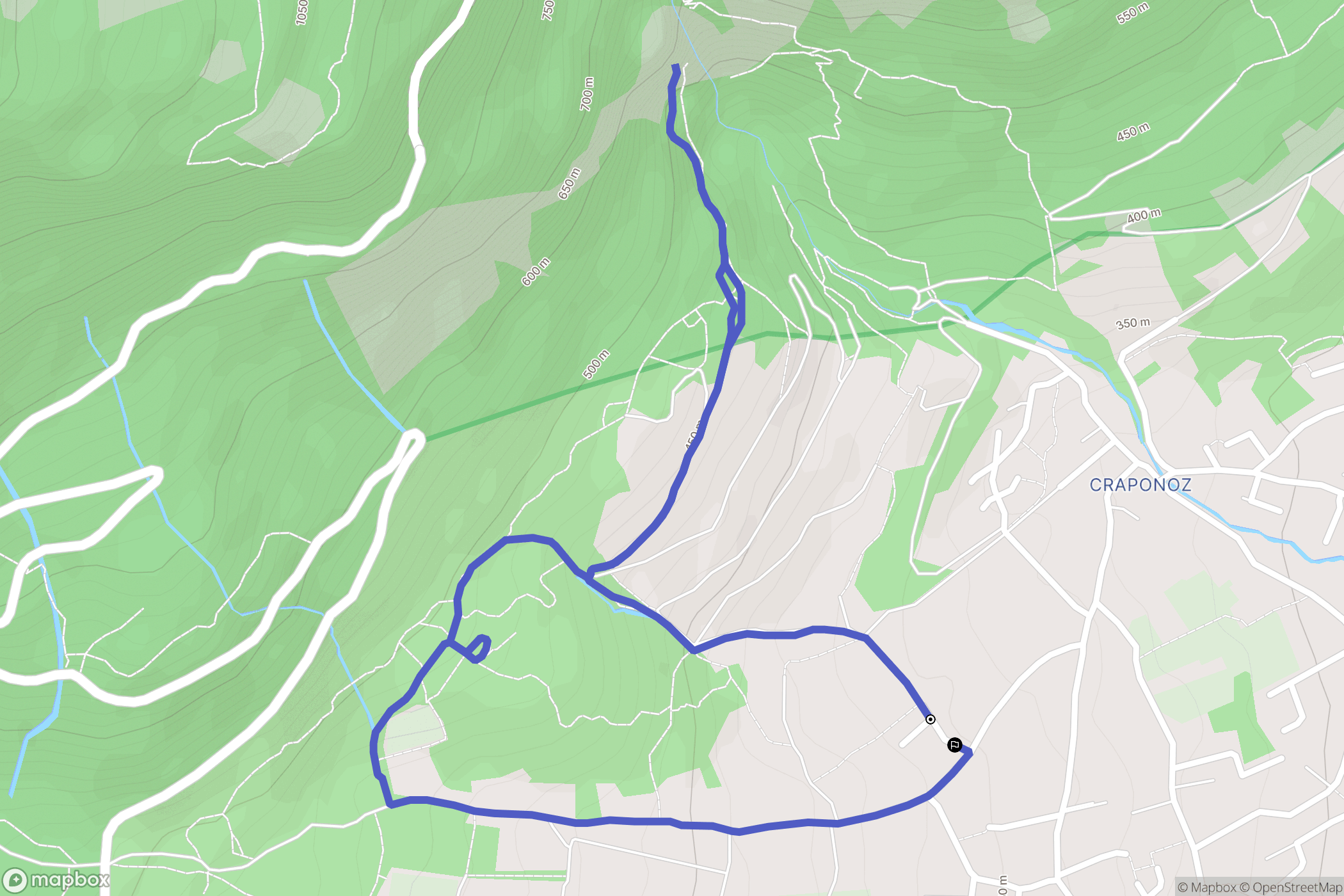 Bernin : carte du parcours de randonnée - France