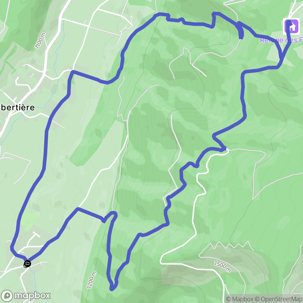Autrans : carte du parcours de randonnée - France