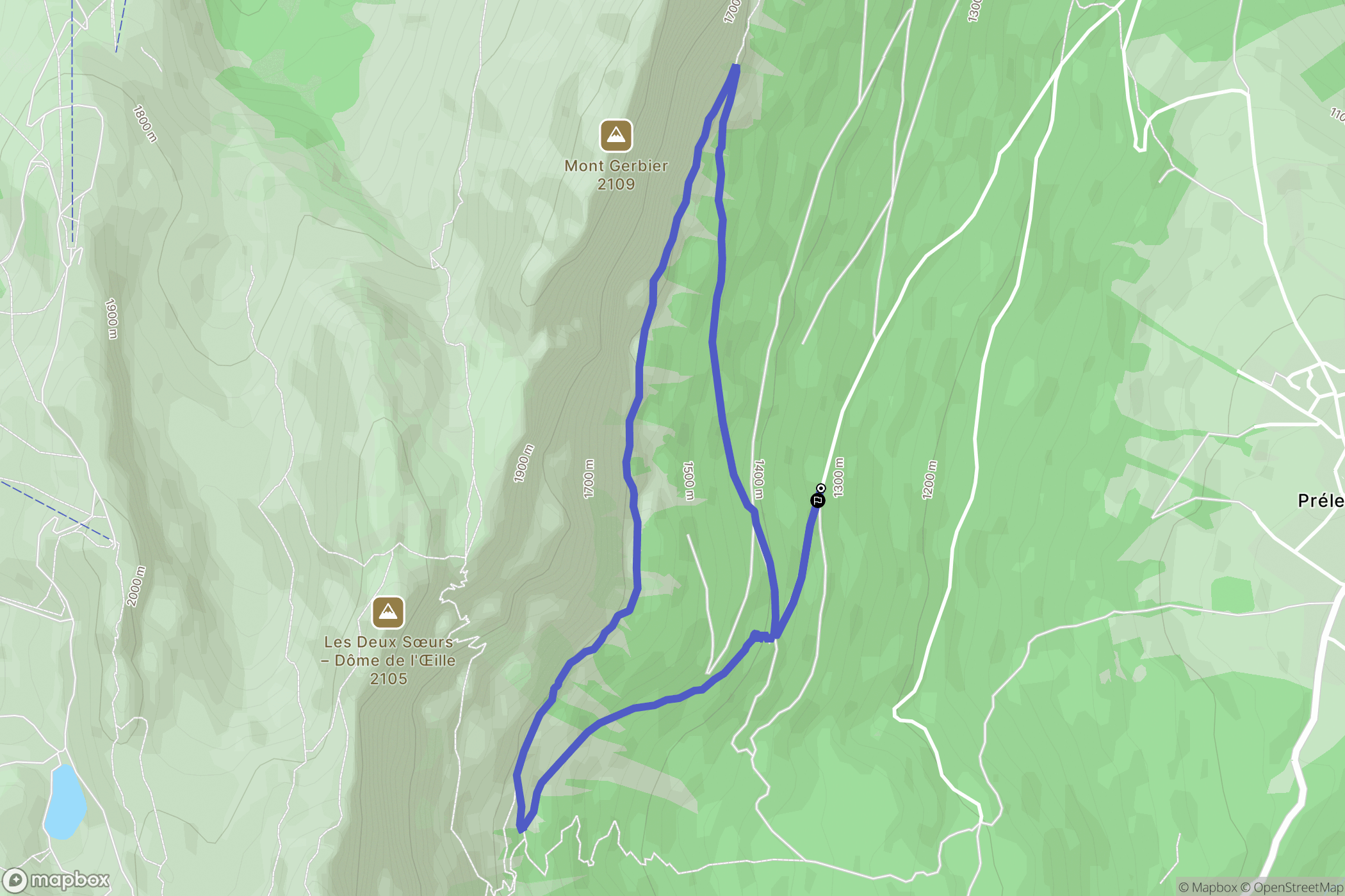 Le Gua : carte du parcours de randonnée - France