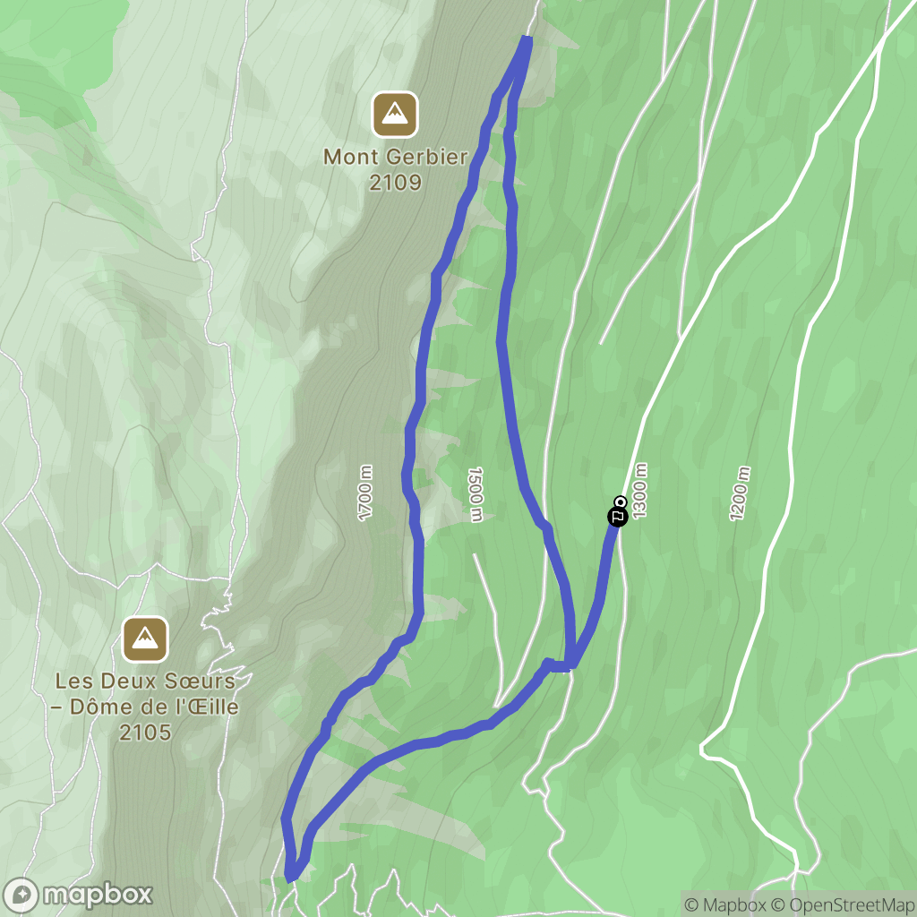 Le Gua : carte du parcours de randonnée - France