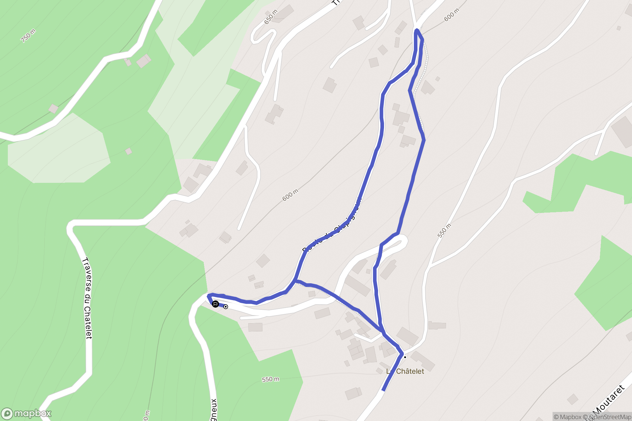Allevard : carte du parcours de randonnée - France