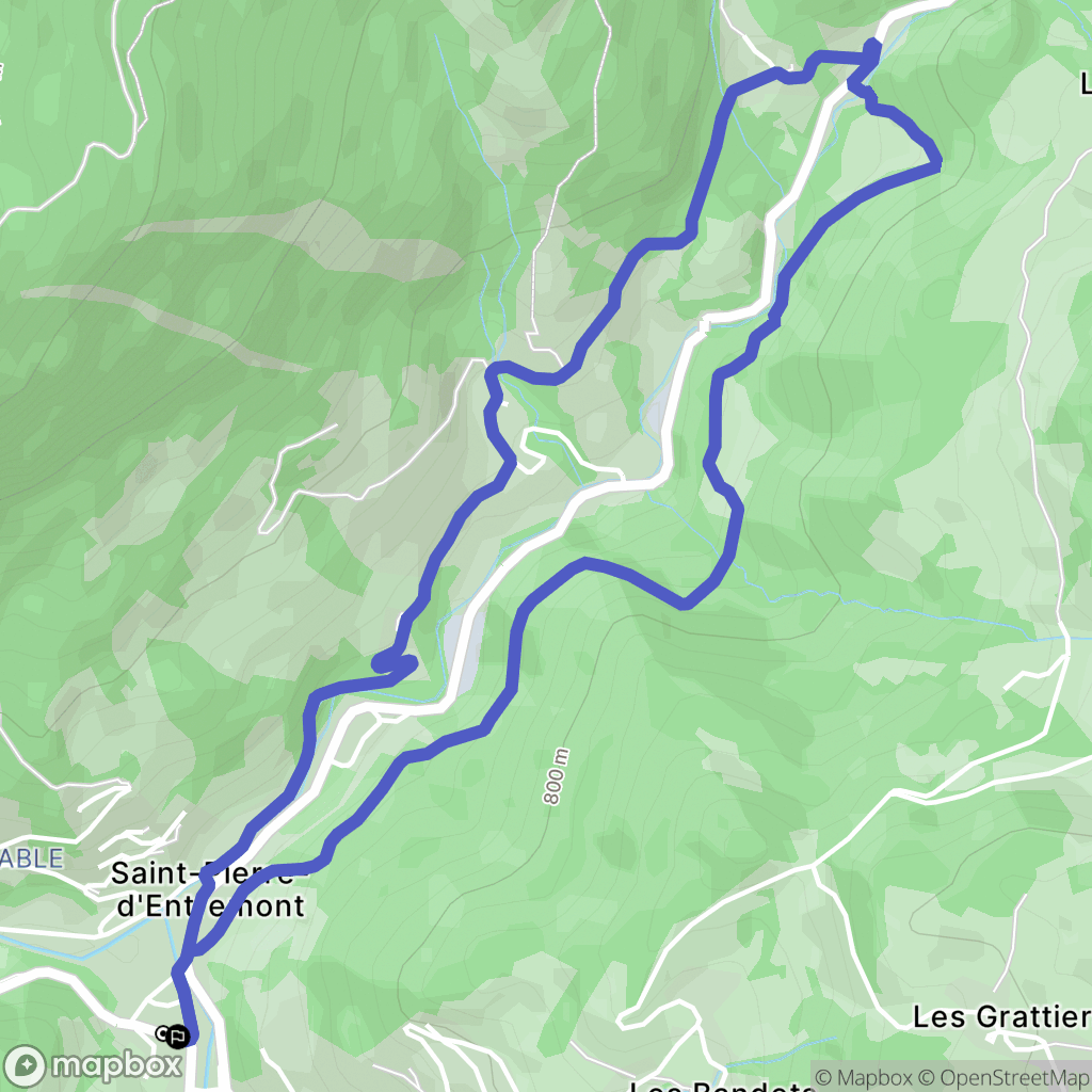 Saint-Pierre-d'Entremont : carte du parcours de randonnée - France