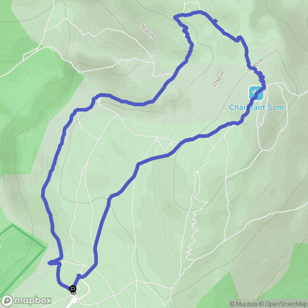 Le Sappey-en-Chartreuse : carte du parcours de randonnée - France
