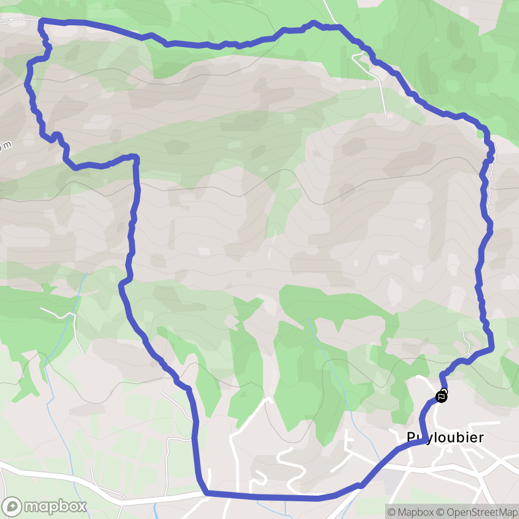 Puyloubier : carte du parcours de randonnée - France