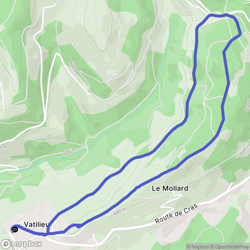Vinay : carte du parcours de randonnée - France