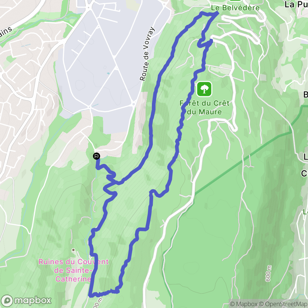 Seynod : carte du parcours de randonnée - France