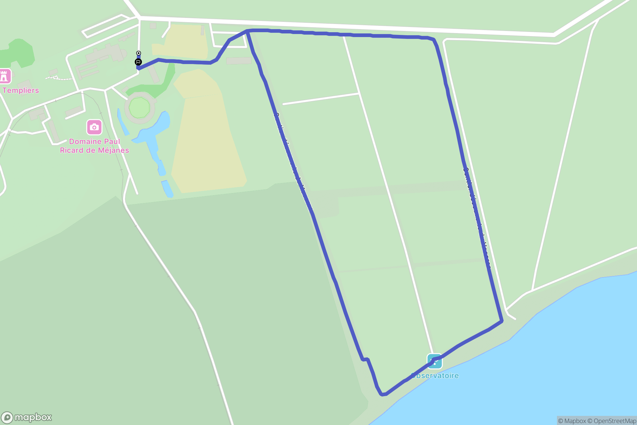 Arles : carte du parcours de randonnée - France