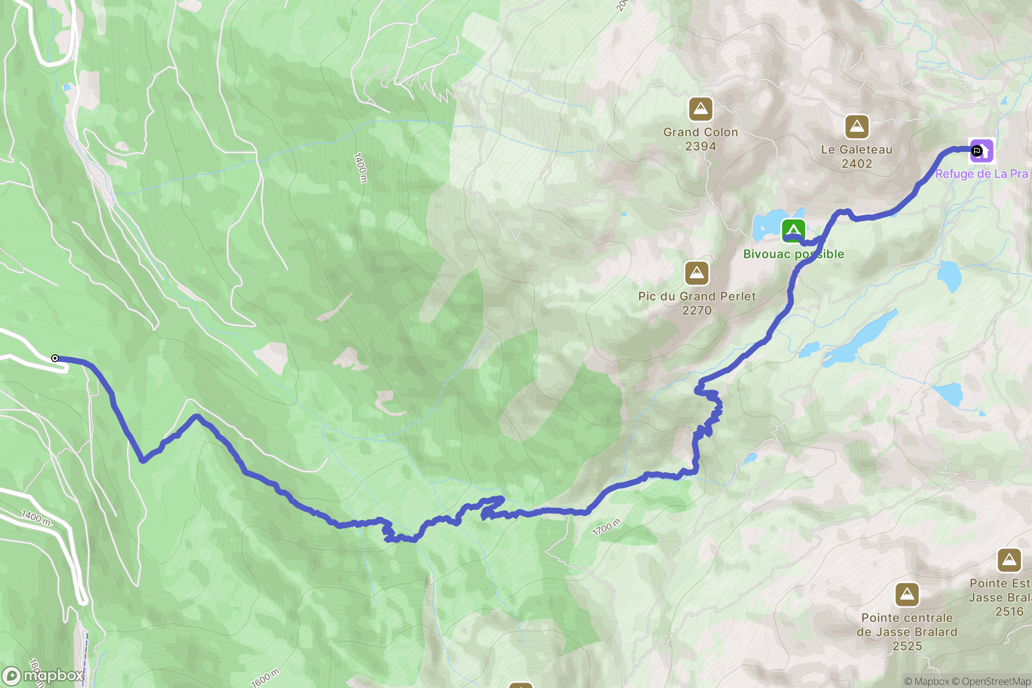 Saint-Martin-Uriage : carte du parcours de randonnée - France