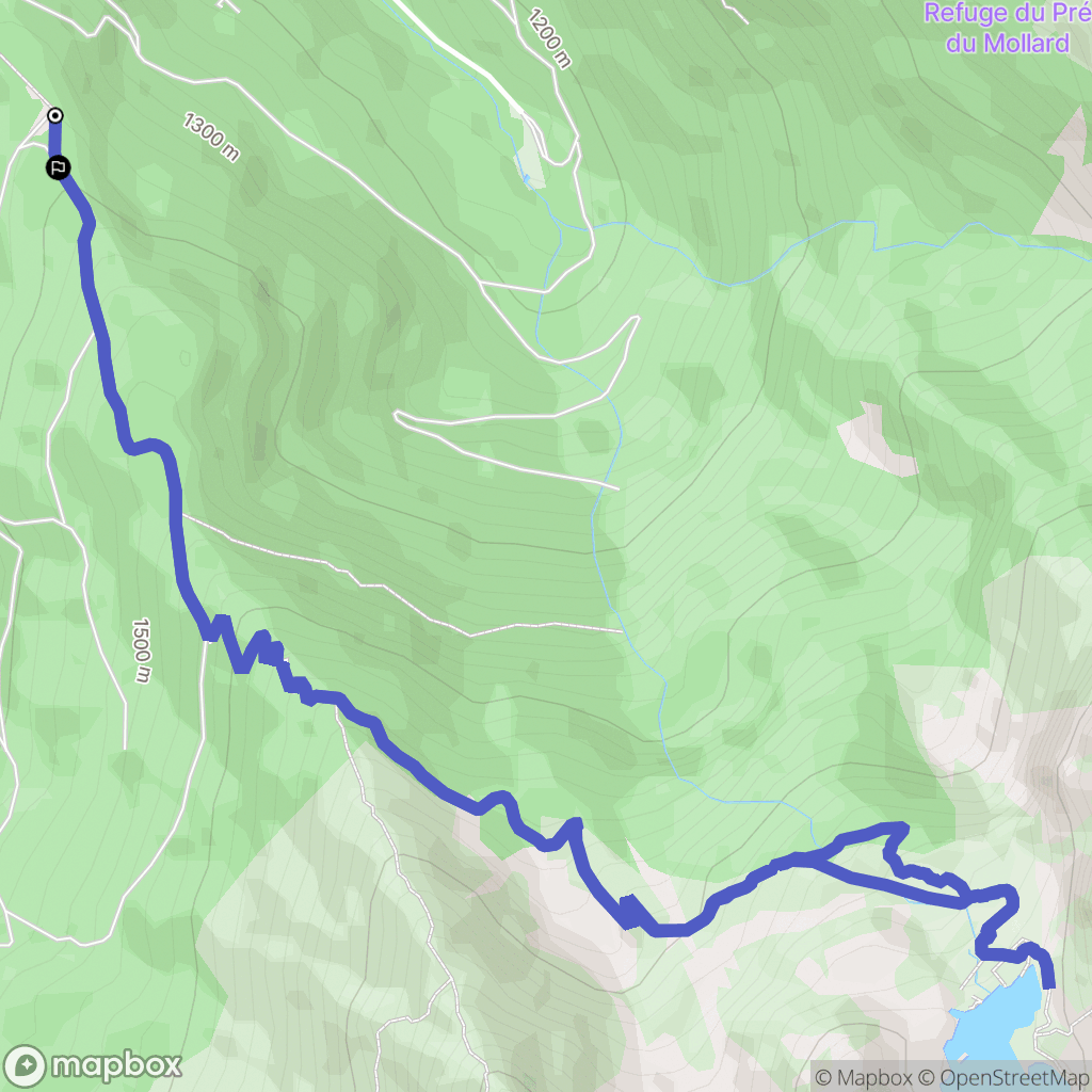 La Combe-de-Lancey : carte du parcours de randonnée - France