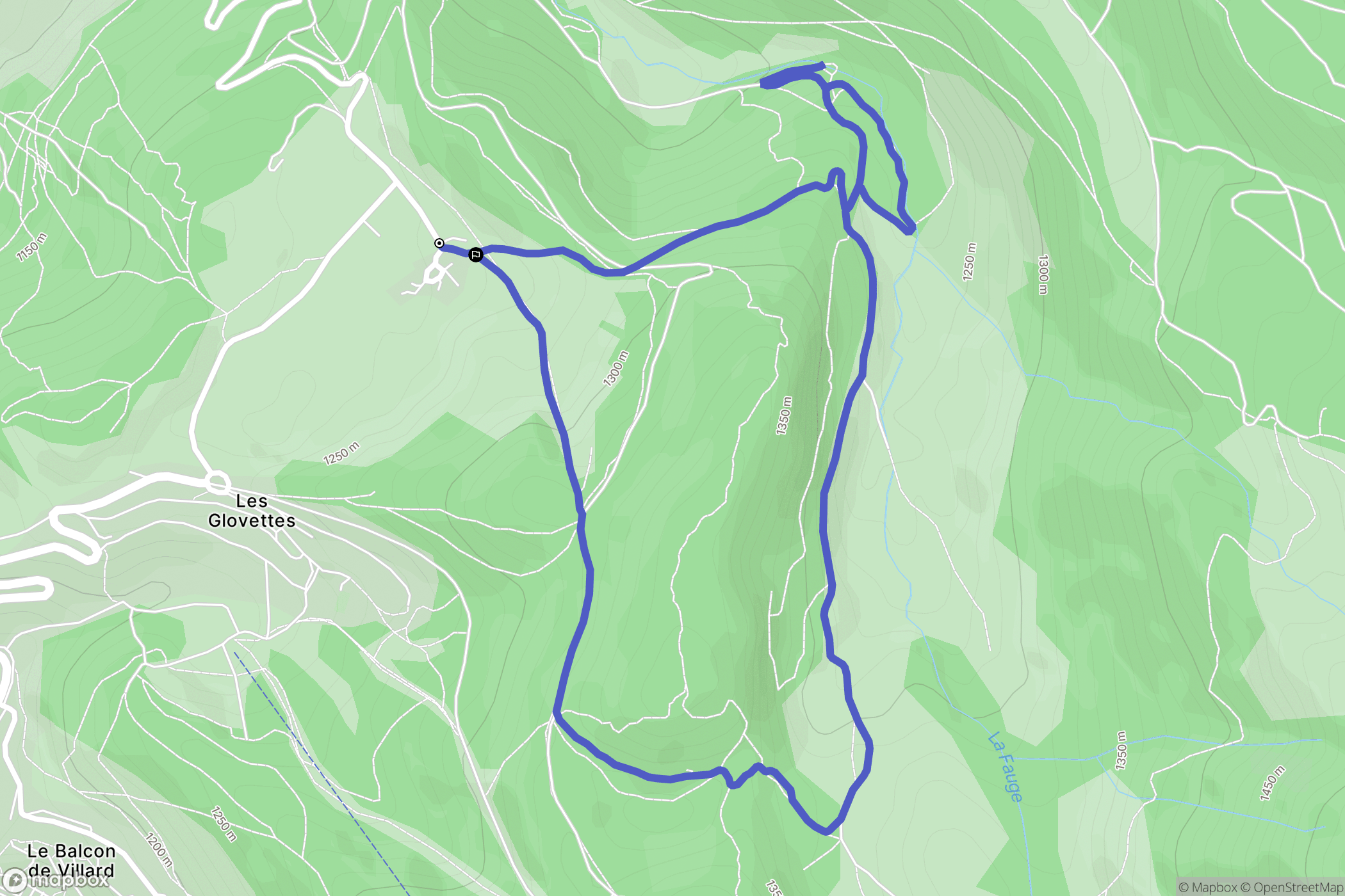 Villard-de-Lans : carte du parcours de randonnée - France