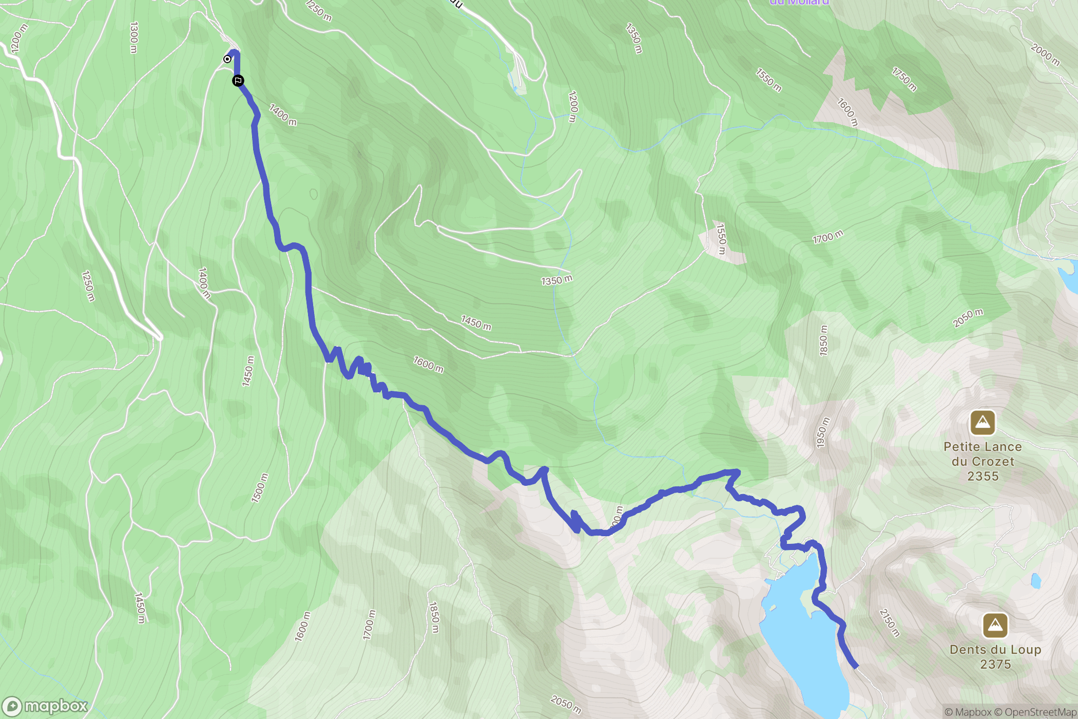 Revel : carte du parcours de randonnée - France